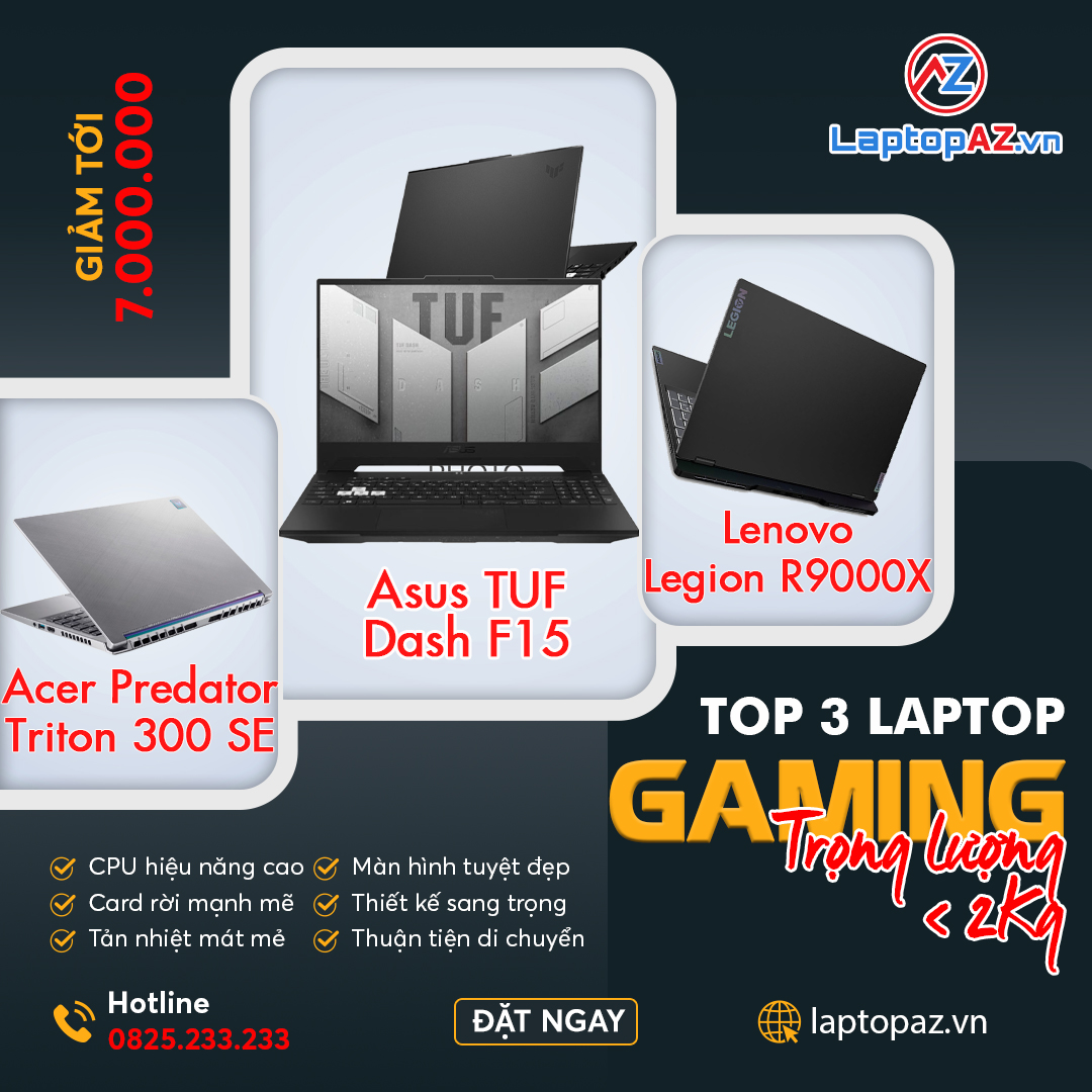 TOP 3 Laptop Gaming Siêu Mỏng Nhẹ Dành Cho Các Bạn Di Chuyển Nhiều