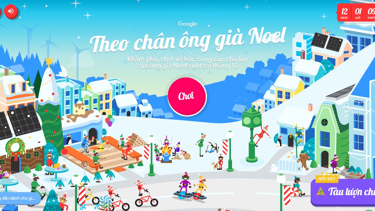 Cách chơi game Noel trên Google siêu thú vị