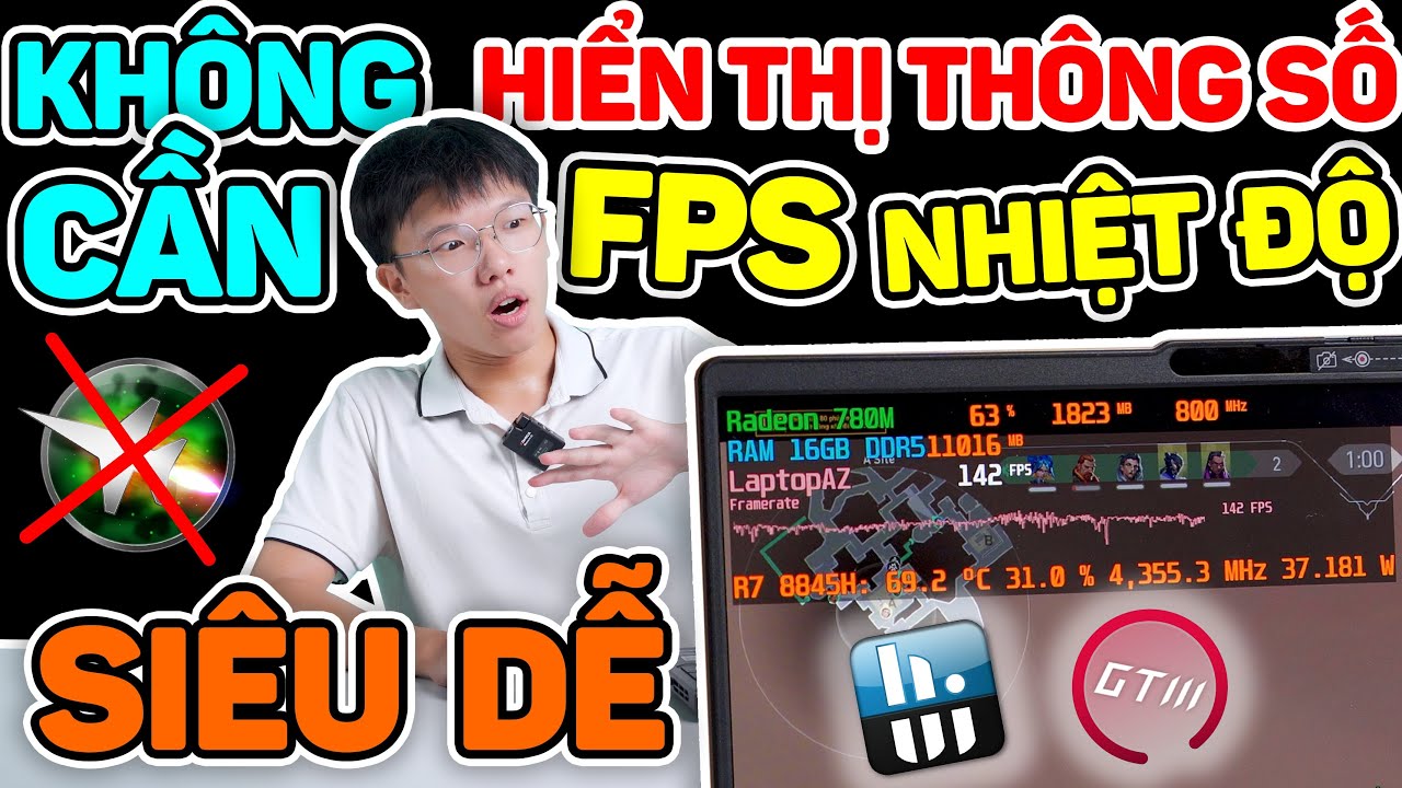 HIỂN THỊ THÔNG SỐ CPU, GPU, FPS, Nhiệt Độ khi chơi game MỚI NHẤT không cần MSI Afterburner ?