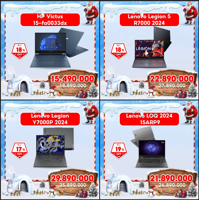 TOP 4 Mẫu Laptop Gaming Giảm Giá Sốc Nhất Chương Trình Đón Giáng Sinh - Rinh Quà Đỉnh