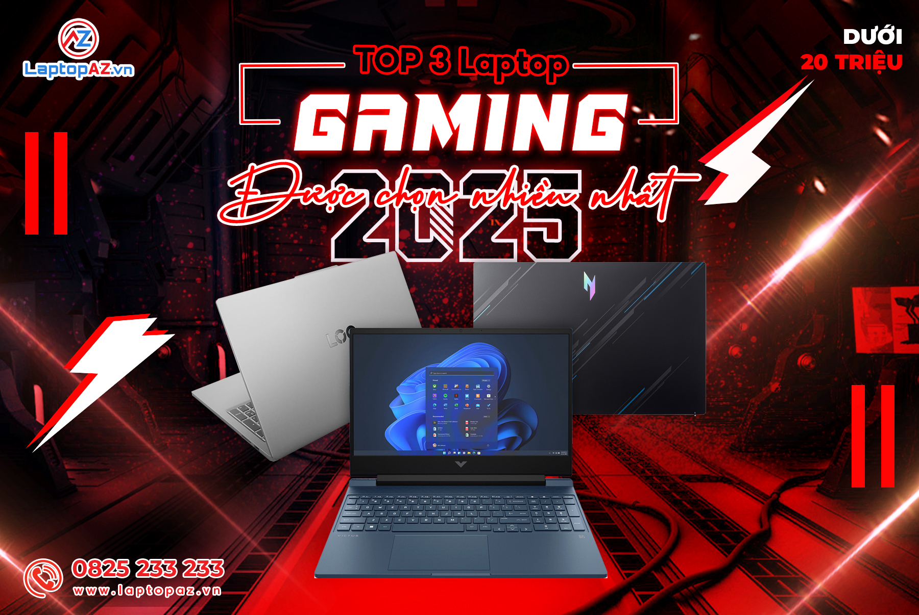 TOP 3 Mẫu Laptop Gaming Dưới 20 Triệu Bán Chạy Nhất Đầu Năm 2025