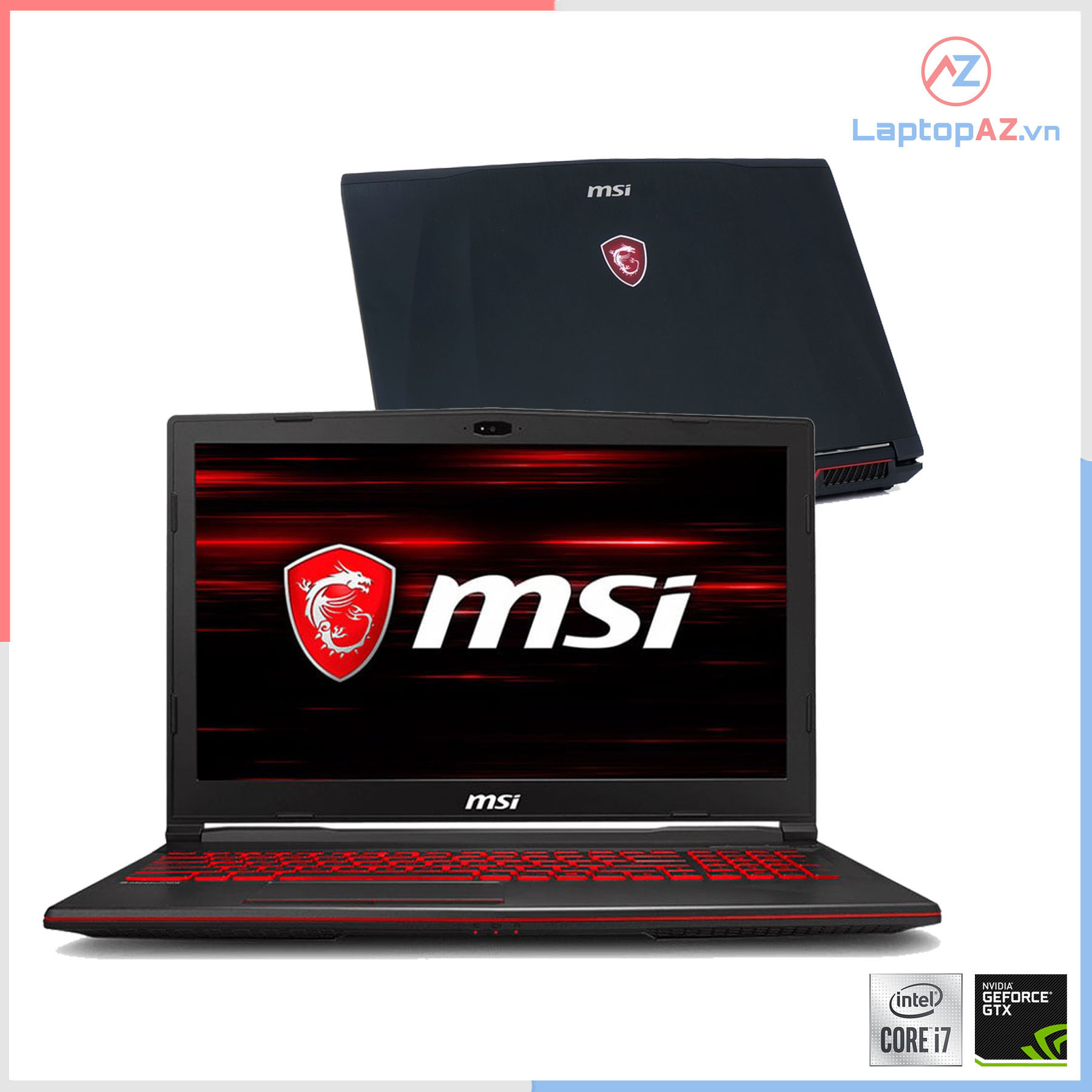 Laptop MSI GF62 7RE-1818XVN (Core i7-7700HQ, 8GB, 1TB, VGA 4GB NVIDIA GTX 1050Ti, 15.6 inch FHD)