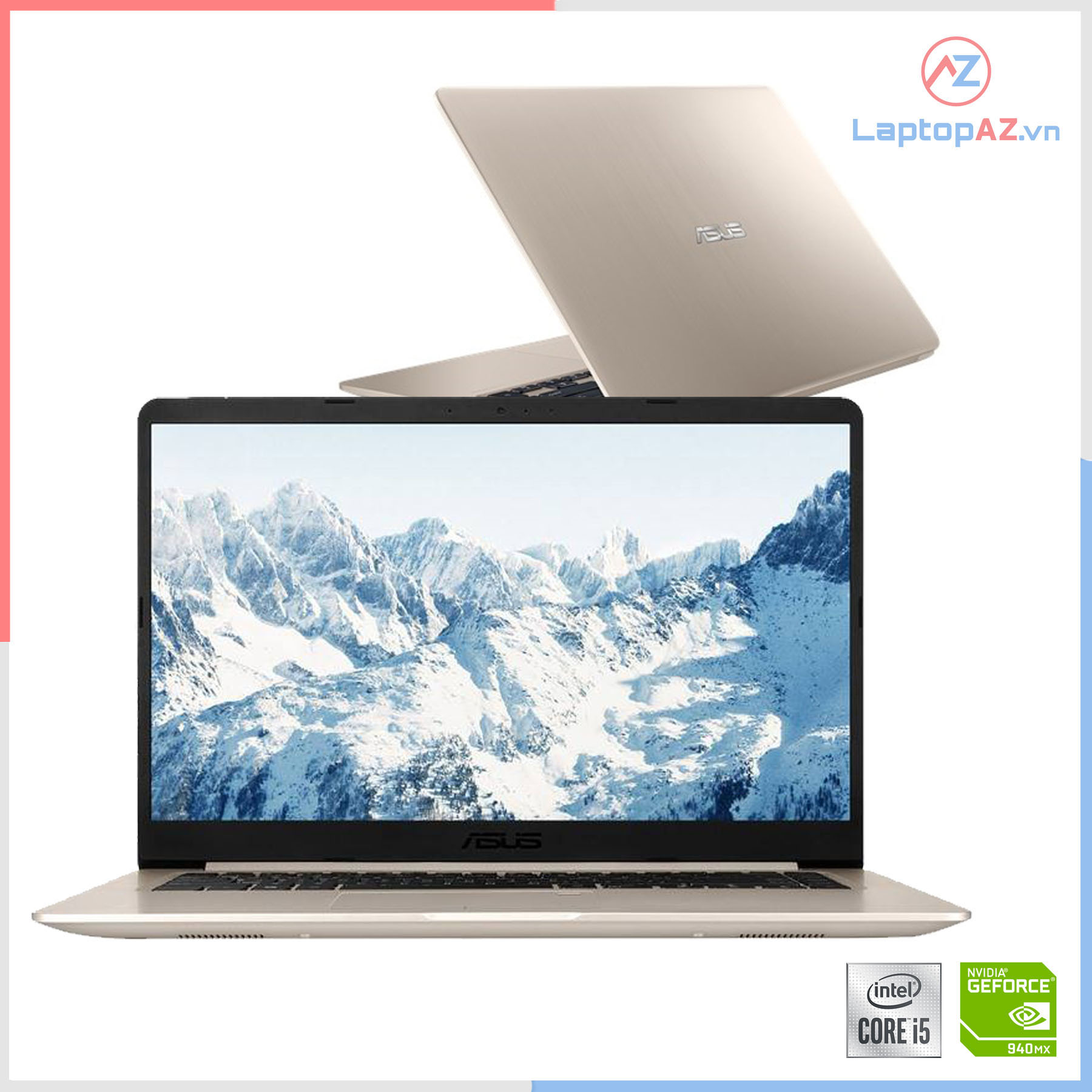 Laptop Asus S510UQ-BQ475T (Core i5- 8250U, 4GB, 1TB, VGA 2GB NVIDIA 940MX, 15.6 inch FHD)