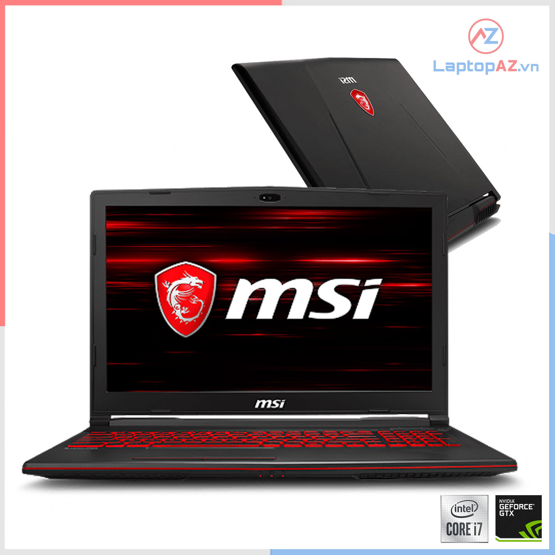 Laptop MSI GL63 (Core i7-8750H, 8GB, 128GB + 1TB, VGA 6GB GTX 1060, 15.6 inch FHD)