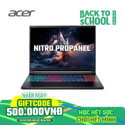 Laptop Acer Gaming Nitro ProPanel ANV16S-41-R337 NH.QZZSV.002 | Ryzen 7 260, 16GB, 1TB, RTX 5050 8GB, 16inch FHD 180Hz, Đen