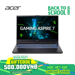 Laptop Acer Gaming Aspire 7 A715-59G-55MD NH.QX6SV.005 | Intel Core i5-13420H, 16GB, 512GB, RTX 3050 6GB, 15.6 inch FHD IPS 144Hz 