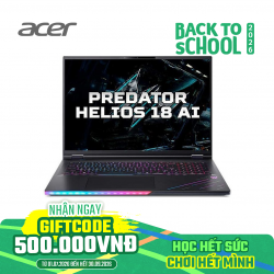 Laptop Gaming Predator Helios PH18-73-93P0 NH.QVYSV.001 | Intel Core Ultra 9 275HX, 64GB, 3TB, RTX 5080, 18 icnh WQXGA
