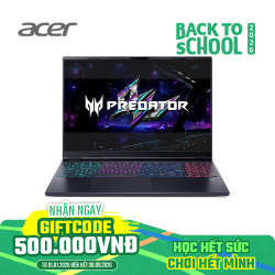 Laptop Acer Predator Helios Neo 16S PHN16S-I51-97T9 NH.U3SSV.006 | Ultra 9 386H, 16GB, 512GB, RTX 5070 8GB, 16 icnh 2K+ OLED 165Hz, Win 11, Đen