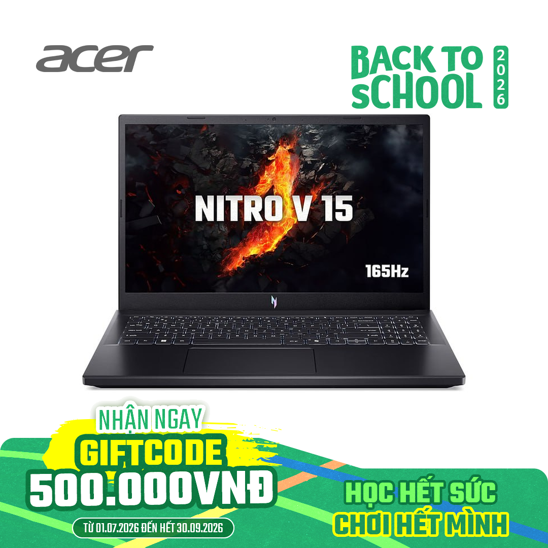 Laptop Acer Nitro V ANV15-41-R1JY NH.QPFSV.001 | Ryzen 5 6600H, 16GB, 512GB, RTX 3050 6GB, 15.6 inch FHD IPS 165Hz