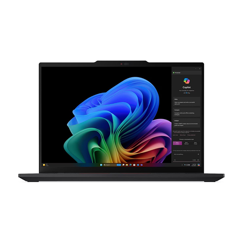 Laptop Lenovo ThinkPad T14s Gen 6 21N1001UVN | Snapdragon X Elite X1E-78-100, 32GB, 1TB, Integrated Qualcomm Adreno, 14 inch WUXGA IPS, Win 11 Pro