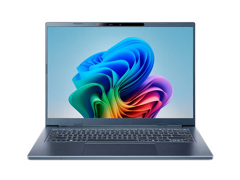 Laptop Acer Aspire 14 AI A14-11M-X8FP NX.JP3SV.001 | Snapdragon X X1-26-100, 16GB, 512GB, Qualcomm Adreno, 14inch FHD+, Win 11, Xanh