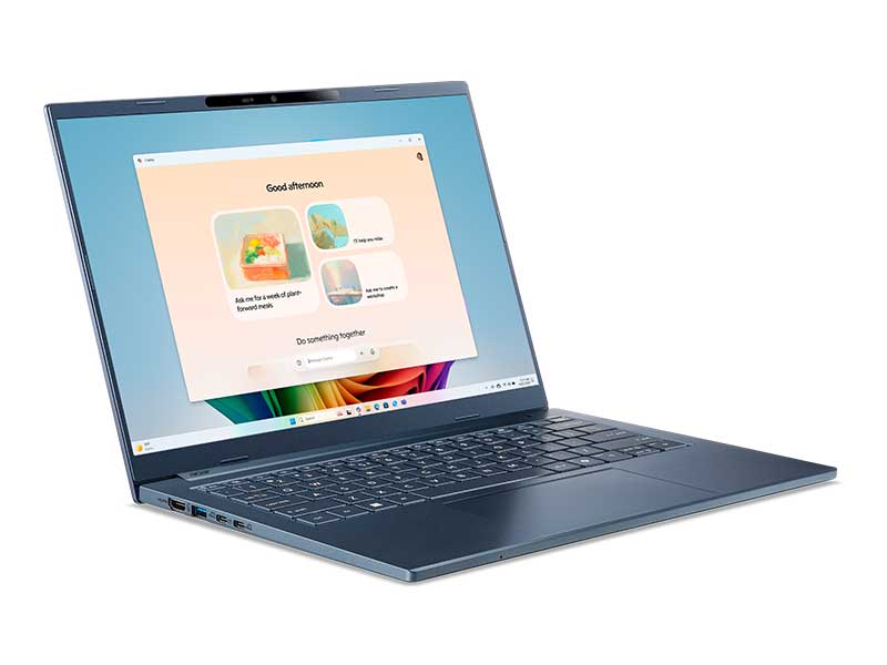 Laptop Acer Aspire 14 AI A14-11M-X8FP NX.JP3SV.001 | Snapdragon X X1-26-100, 16GB, 512GB, Qualcomm Adreno, 14inch FHD+, Win 11, Xanh