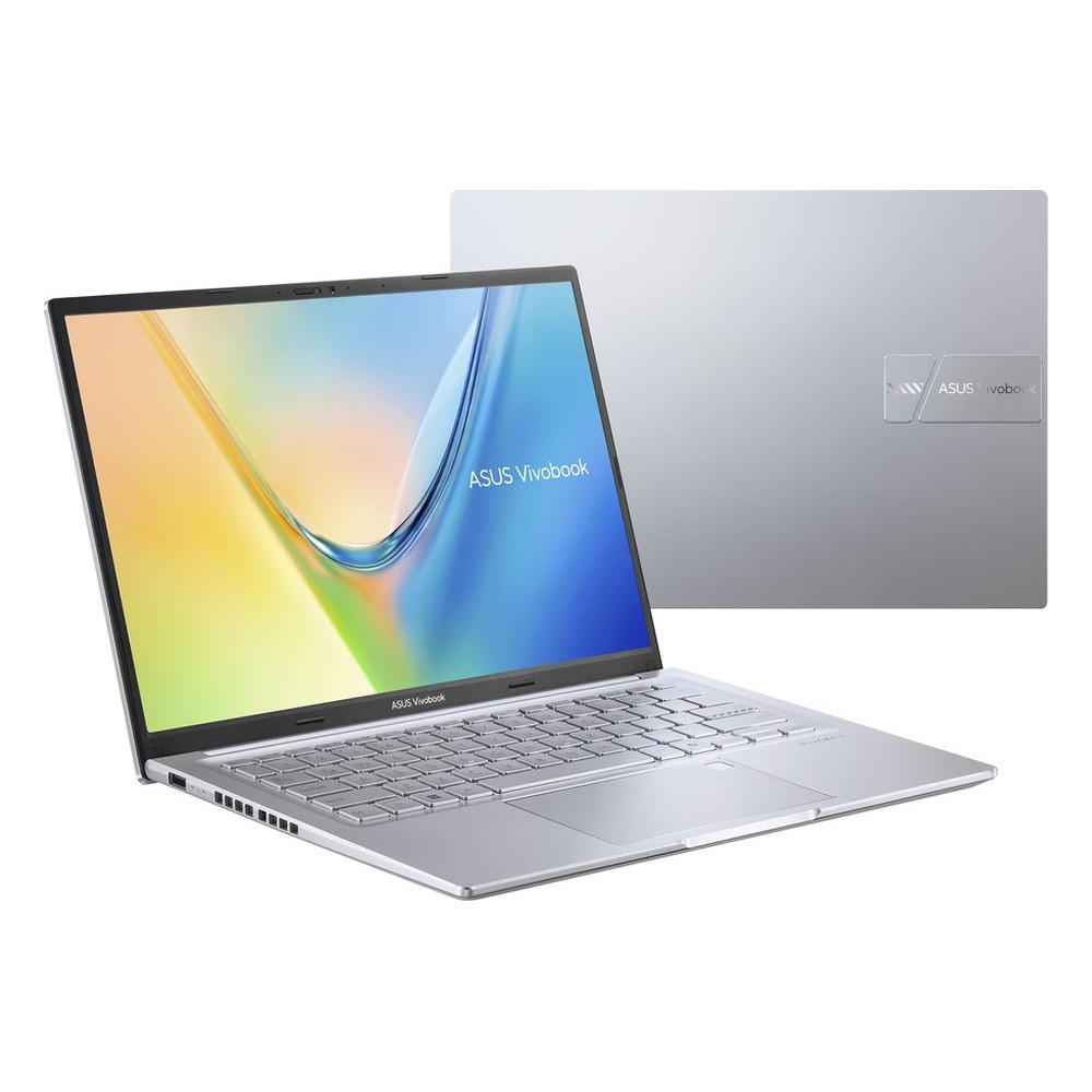 Asus Vivobook 14 M1405UA-LY019W nhìn nghiêng kèm mặt lưng