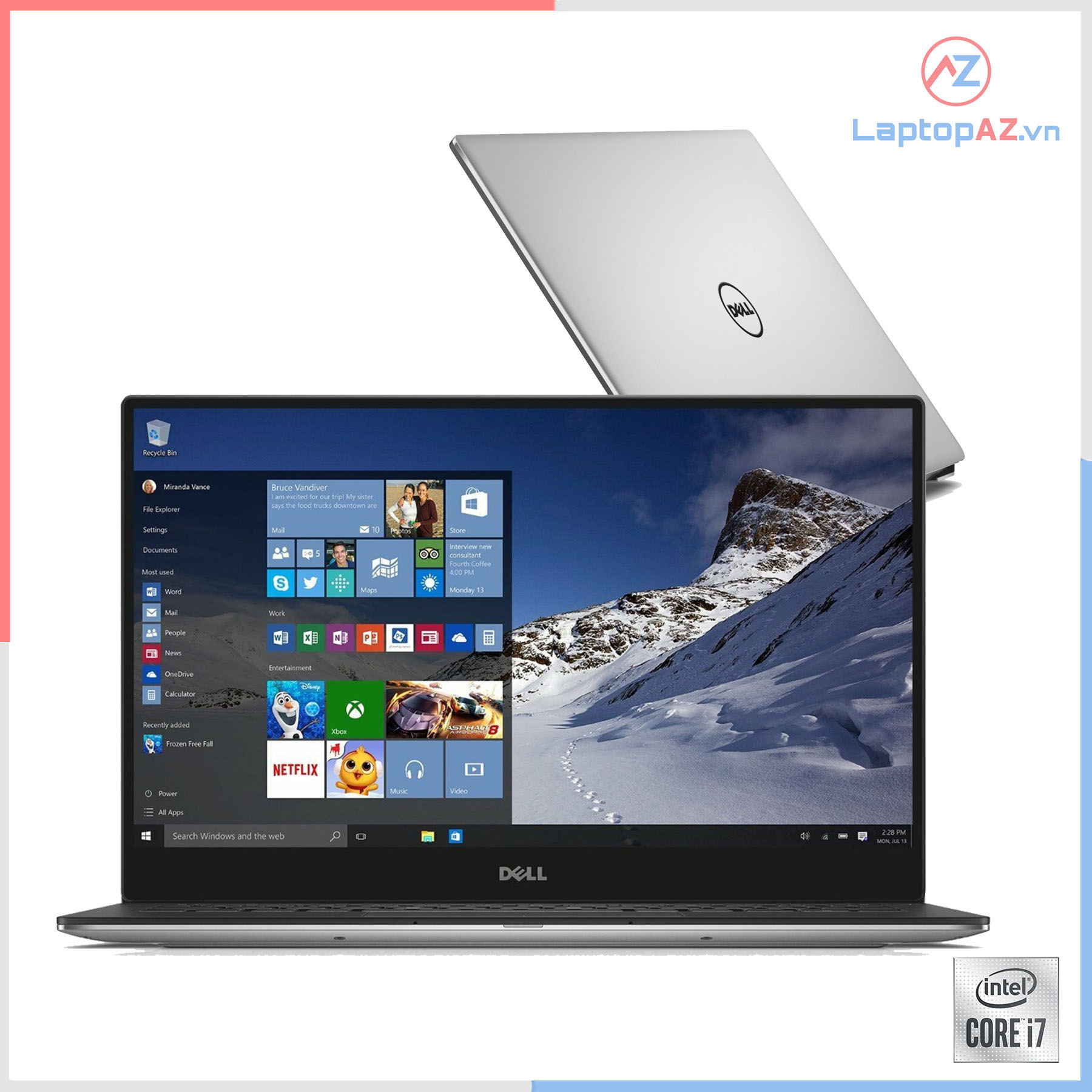 Laptop Dell XPS 13-9343 (Core i7-5500U, 8GB, 256GB, VGA Intel HD Grapics 5500, 13.3 inch FHD IPS)